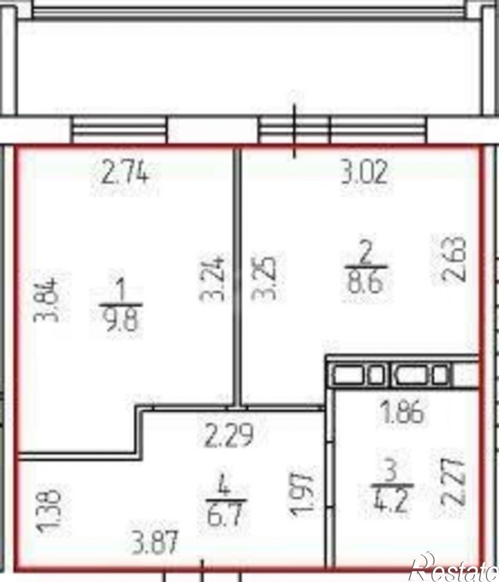 1-комн квартира улица Гашкова, 55,  д. 55