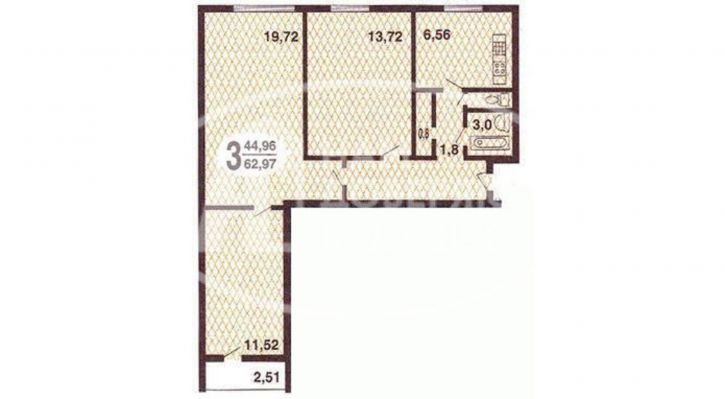 3-комн квартира улица 50 лет ВЛКСМ, 29В