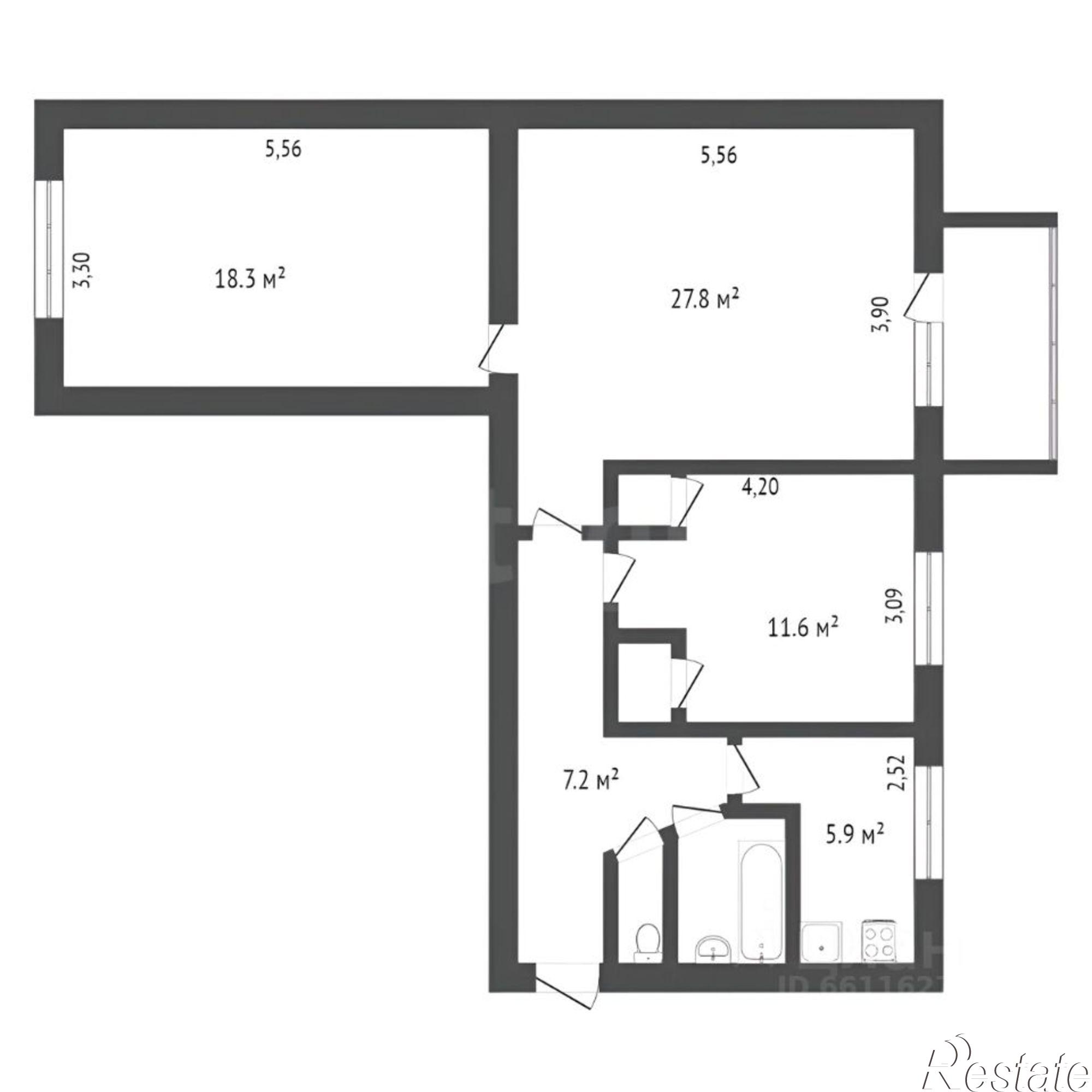 Купить квартиру за 4 100 000 рублей на улица Ленина, 18