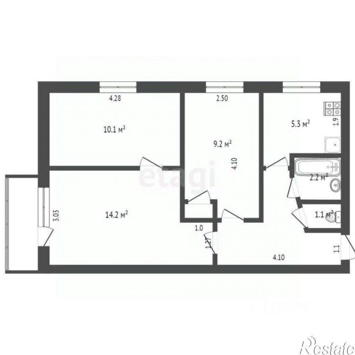 3-комн квартира Осинский городской округ, Оса