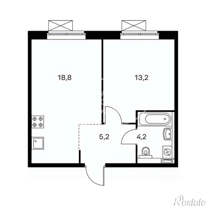 1-комн квартира улица Ленина, 9,  д. 9