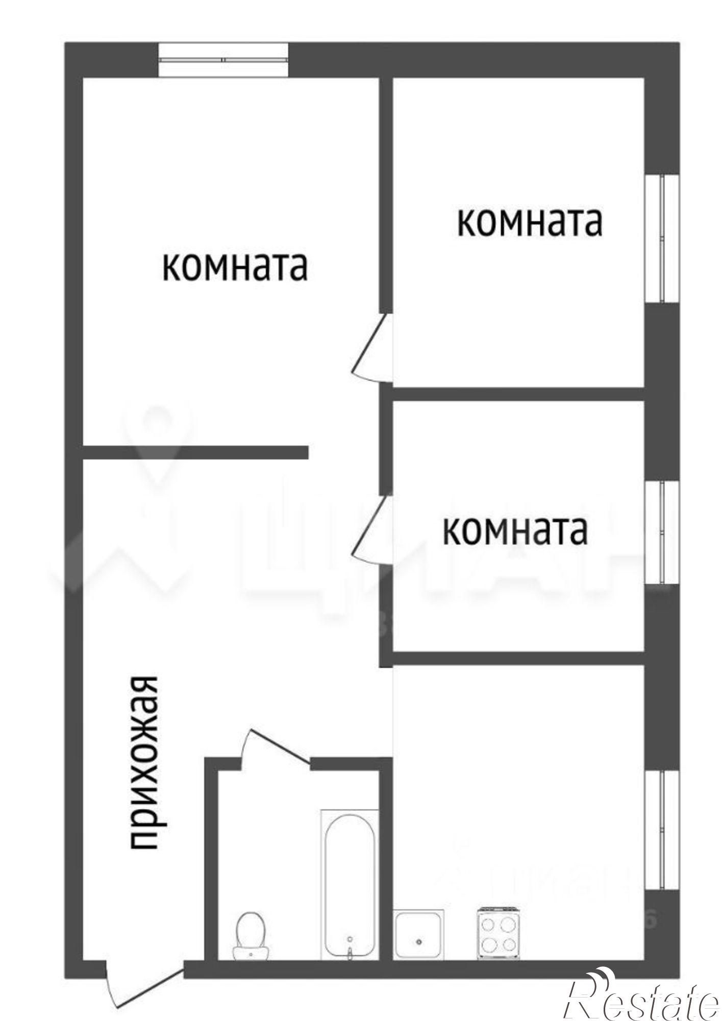 Купить квартиру за 2 340 000 рублей на Добрянка, ул. Копылова, 67