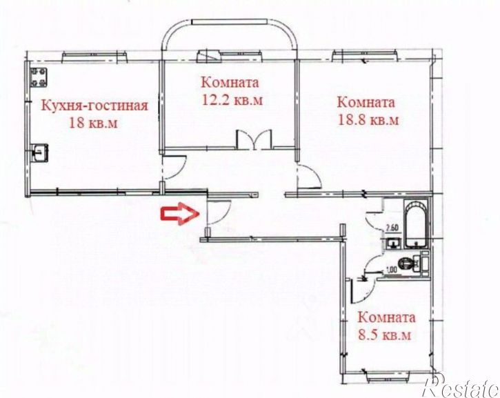 3-комн квартира Пермский район, Кондратово д.