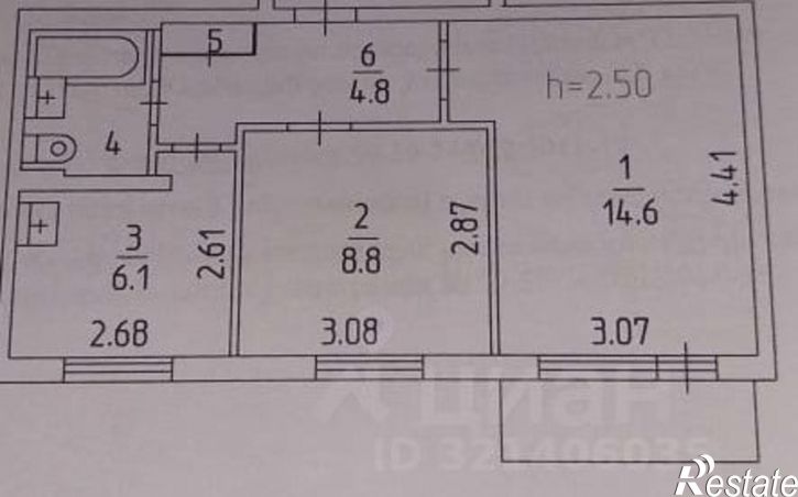 2-комн квартира Пермь, Полтавская улица, 2