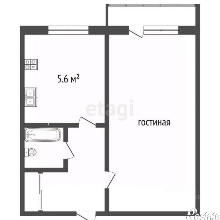 1-комн квартира