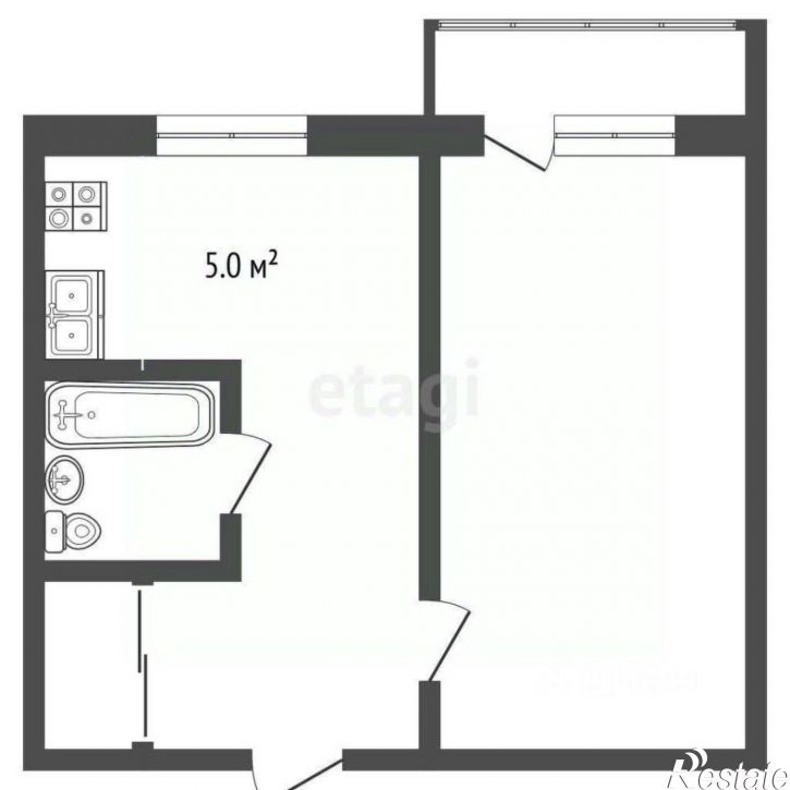 1-комн квартира