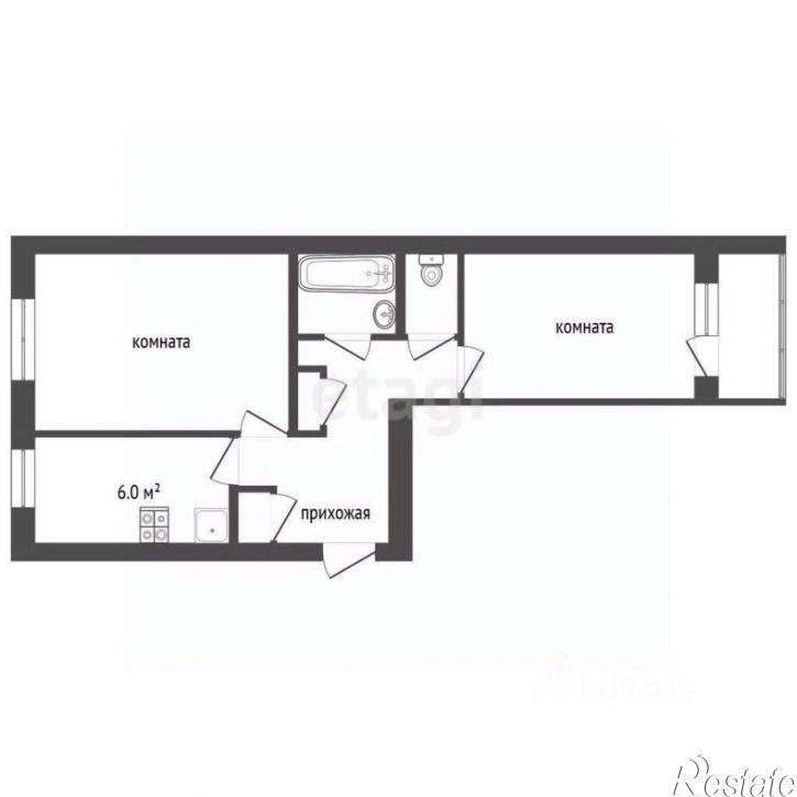 2-комн квартира Чернушинский городской округ