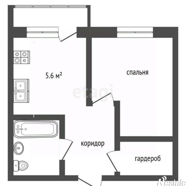 1-комн квартира