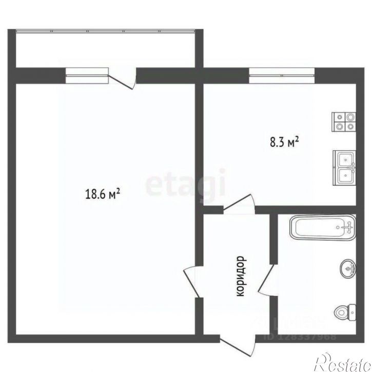 1-комн квартира