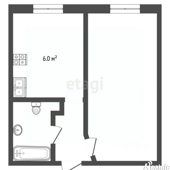 1-комн квартира улица Энергетиков, 40А,  д. 40А