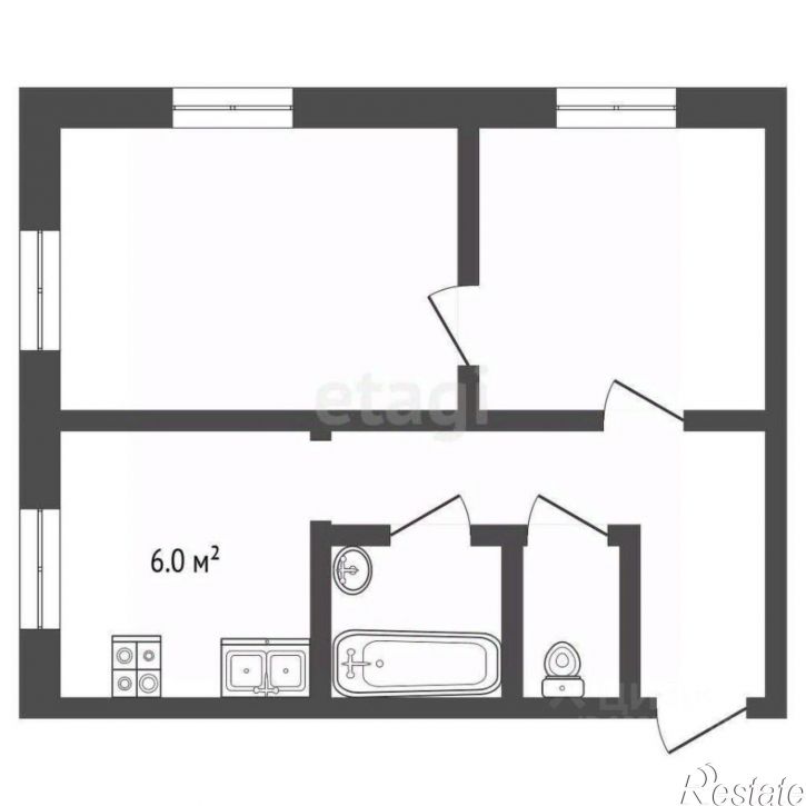 2-комн квартира