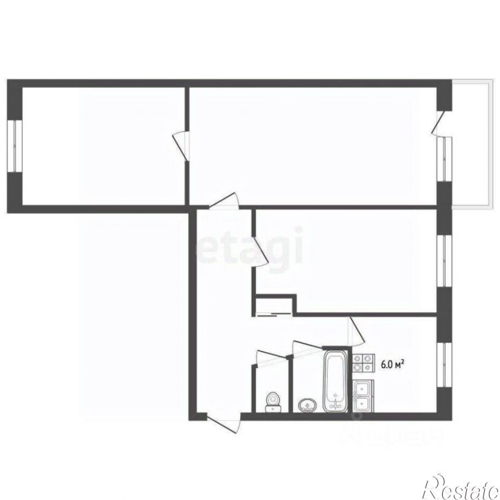 3-комн квартира