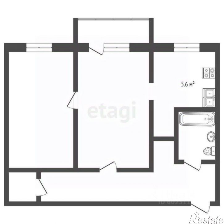 2-комн квартира Пермский муниципальный округ