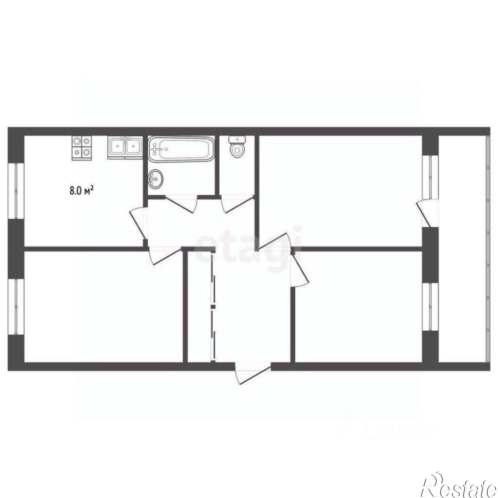 Купить квартиру за 4 000 000 рублей на ул Мамина-Сибиряка, 9