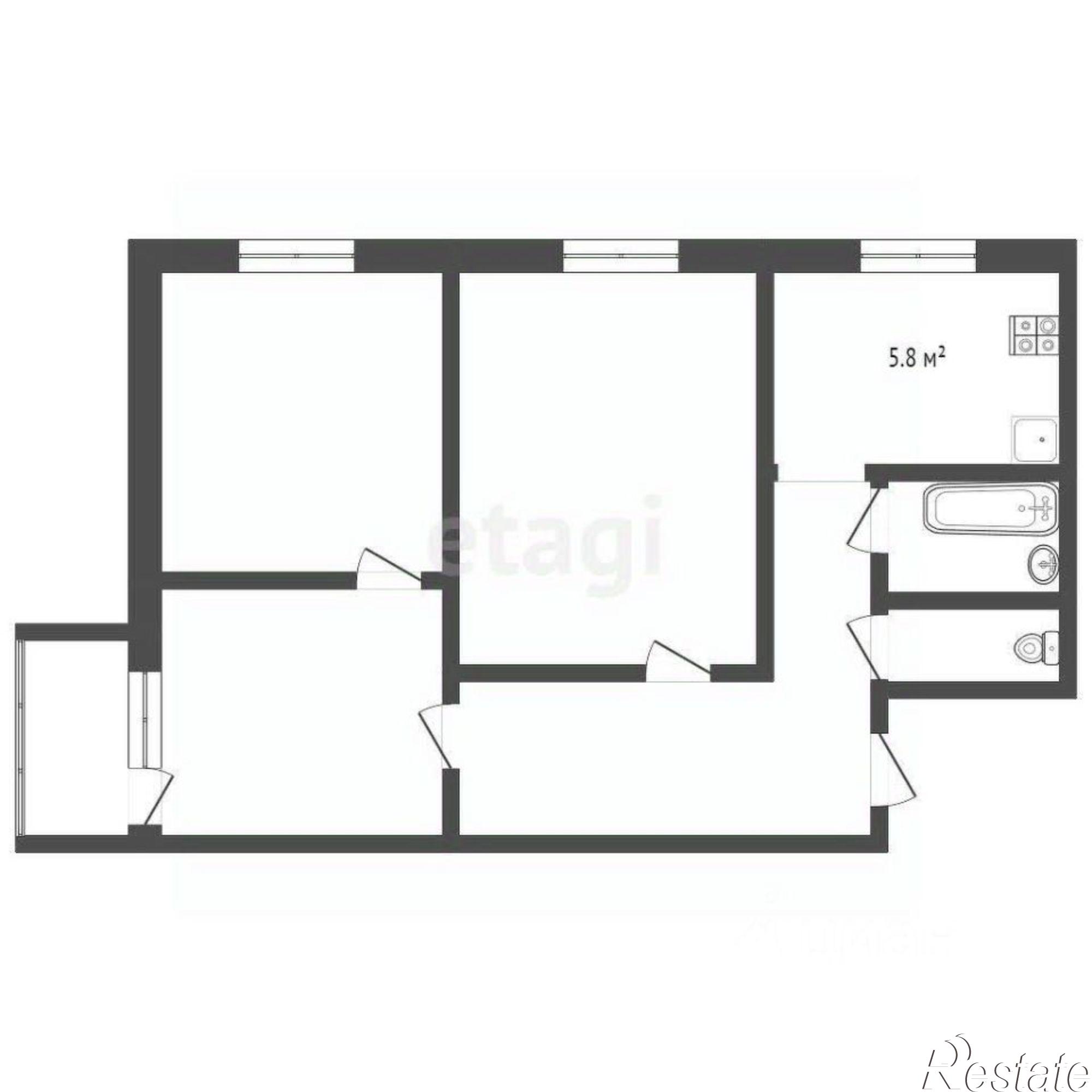 Купить квартиру за 4 100 000 рублей на ул Юбилейная, 3А