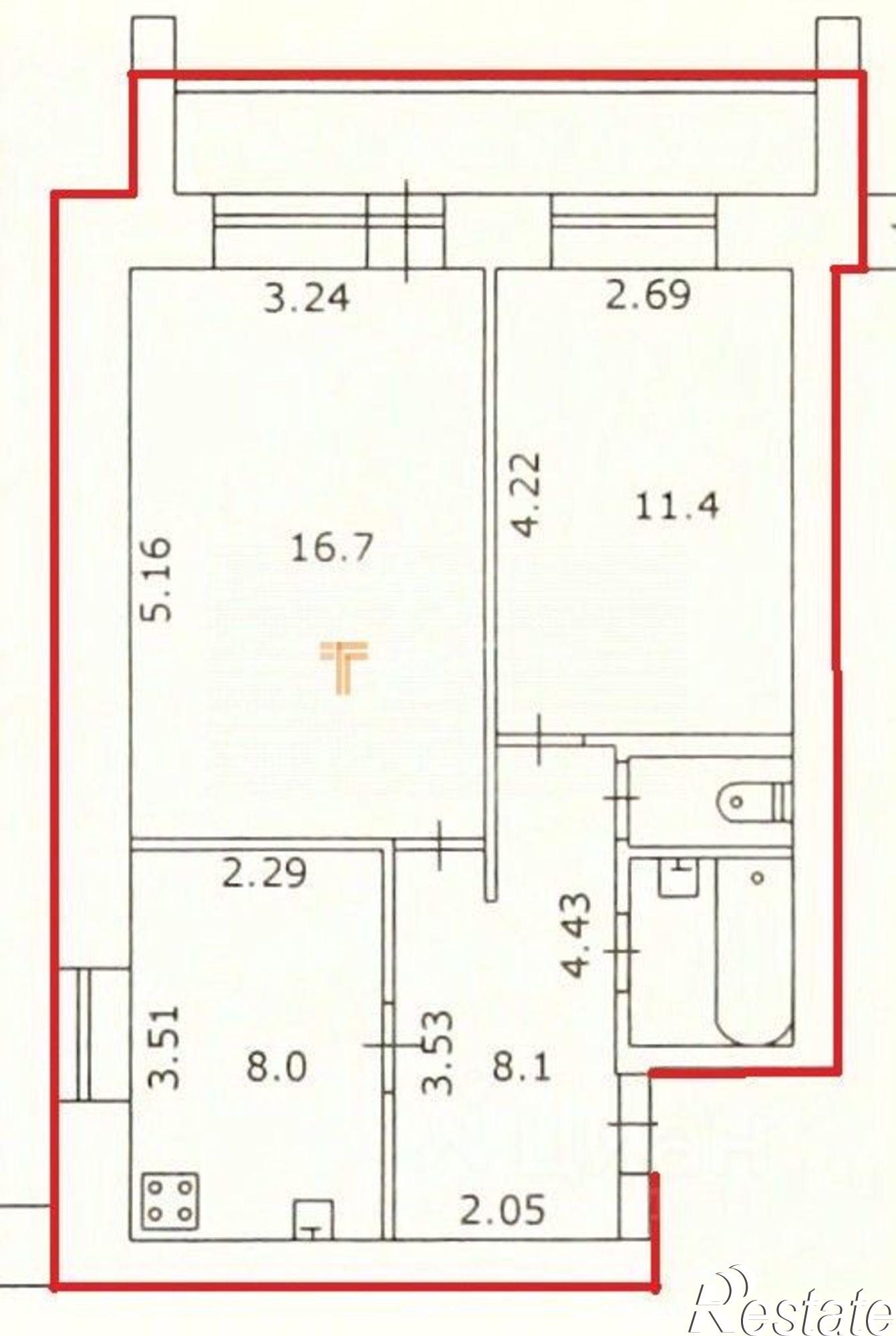 Купить квартиру за 5 200 000 рублей на ул Центральная, 15