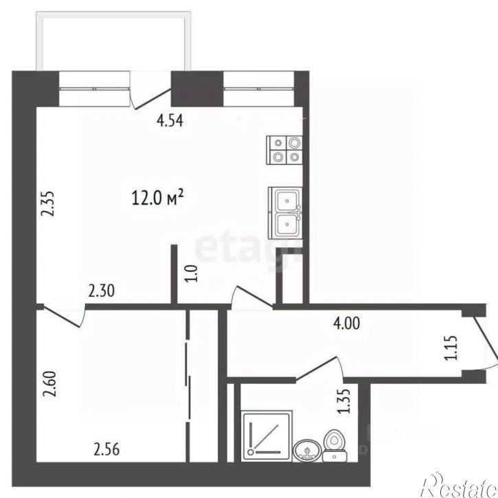 1-комн квартира ул Парковая, 24Б,  д. 24Б