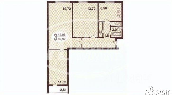 3-комн квартира улица Мира, 4А,  д. 4А