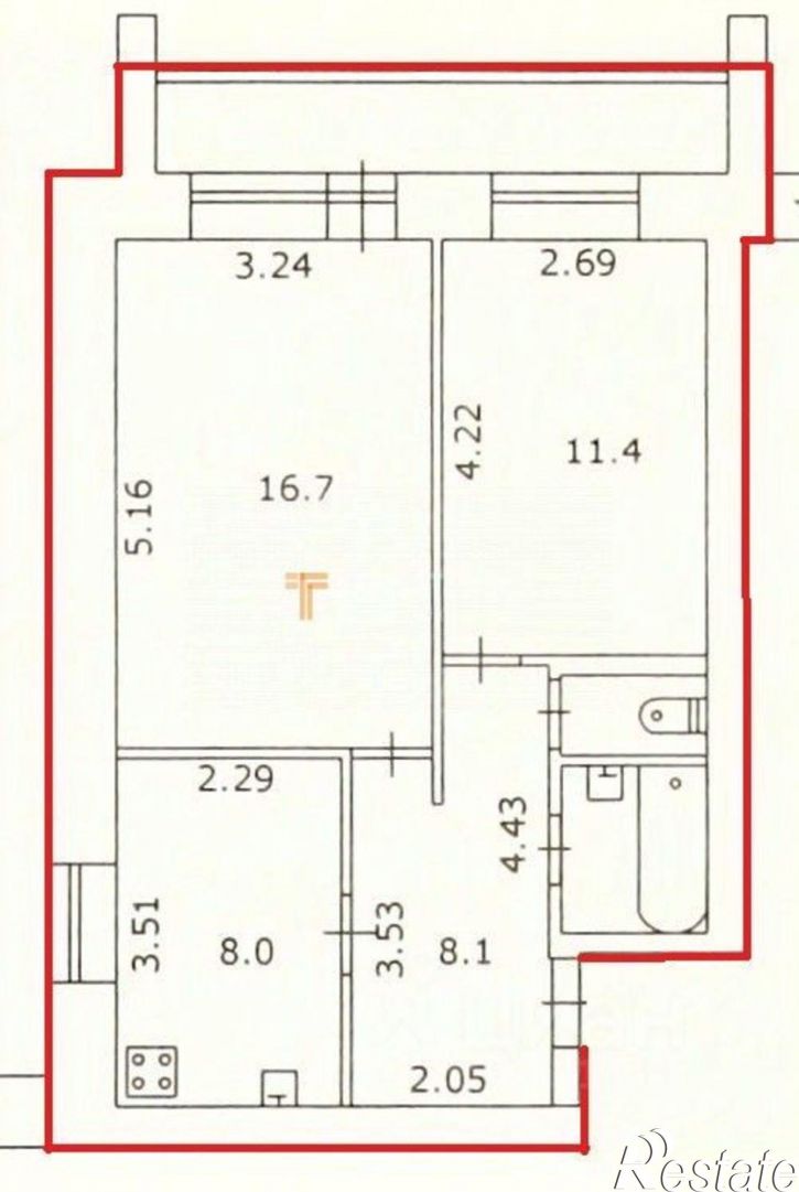 2-комн квартира ул Центральная, 15,  д. 15