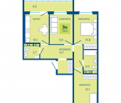 3-комн, 72 кв м, этаж 9/10 улица Гашкова, 59