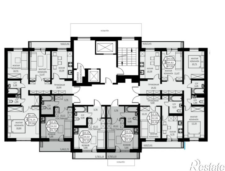3-комн квартира в новом доме деревня Кондратово