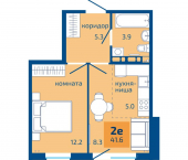 2-комн, 41 кв м, этаж 4/10 ул Гашкова, 59