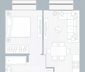 1-комн, 34 кв м, этаж 1/5 Рионская улица, 4А