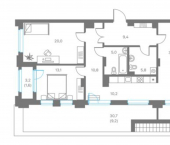 3-комн, 120 кв м, этаж 6/6 улица Максима Горького, 1