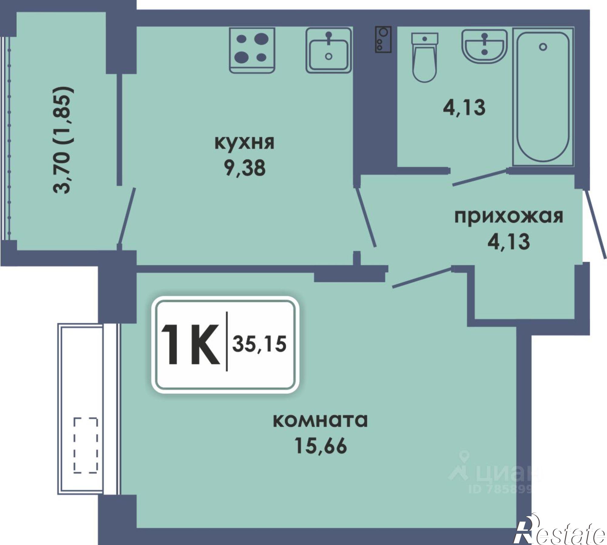 Купить квартиру за 6 090 000 рублей на улица Спешилова