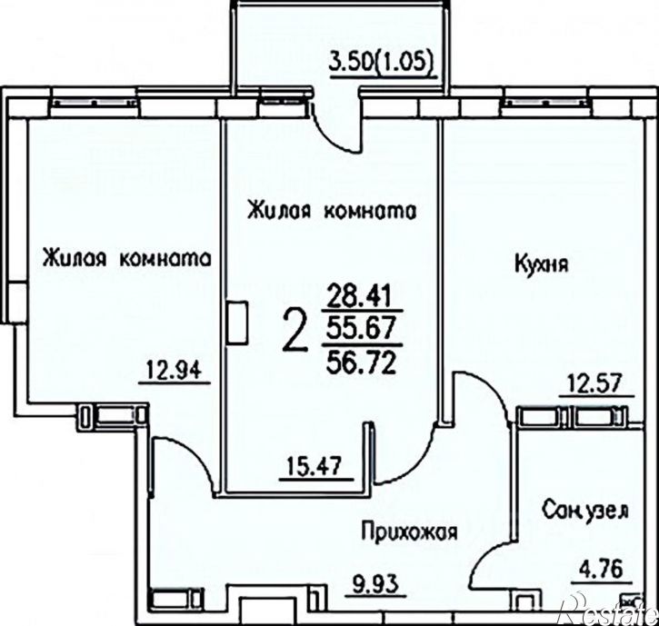 2-комн квартира Пермь, улица Малкова, 34
