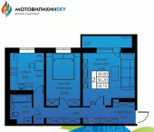 2-комн, 58 кв м, этаж 3/8 улица Гашкова, 51