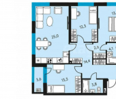 4-комн, 84 кв м, этаж 10/30 улица Луначарского, 97