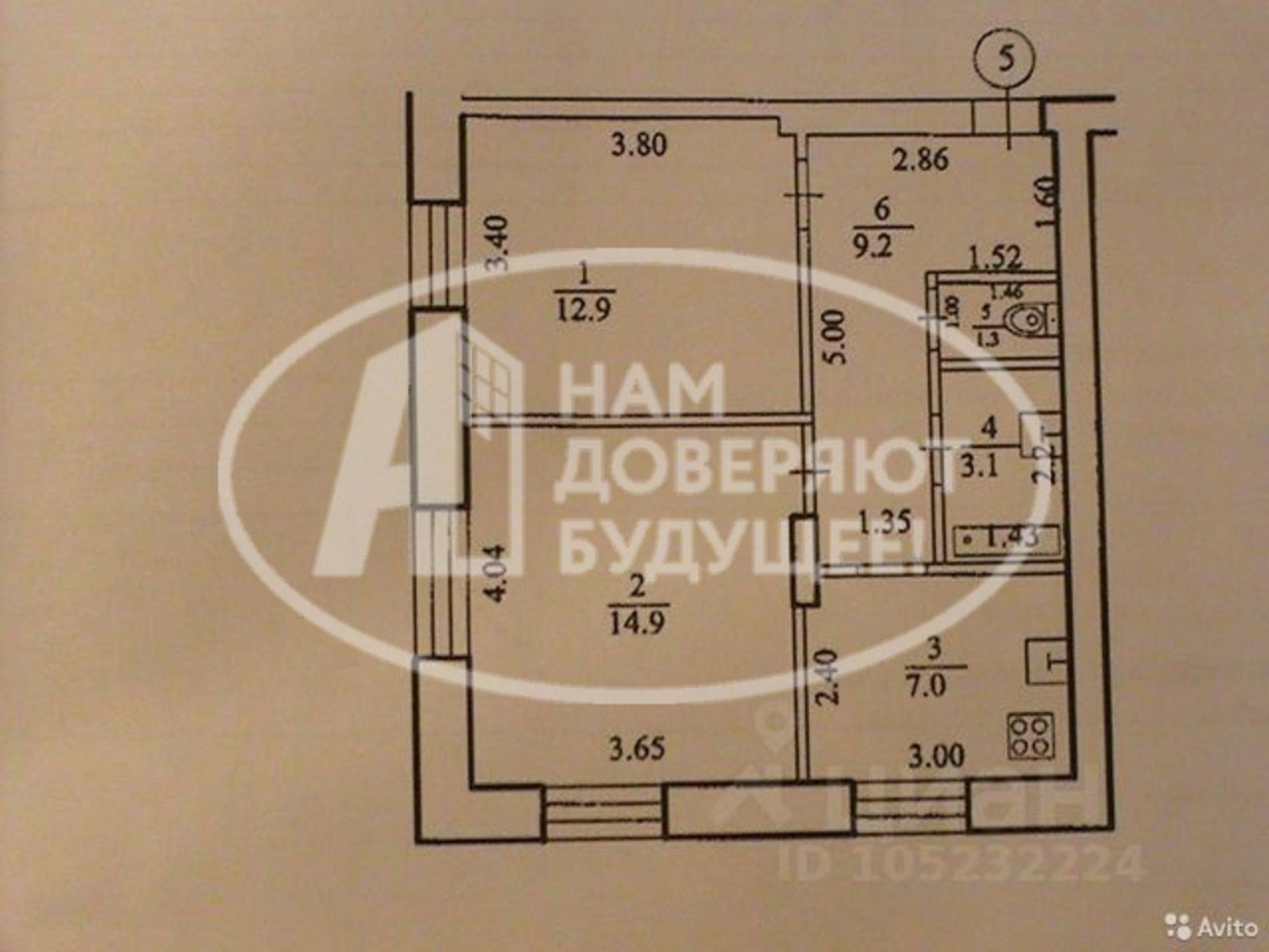 Купить квартиру за 3 800 000 рублей на Пионерская улица, 48Д