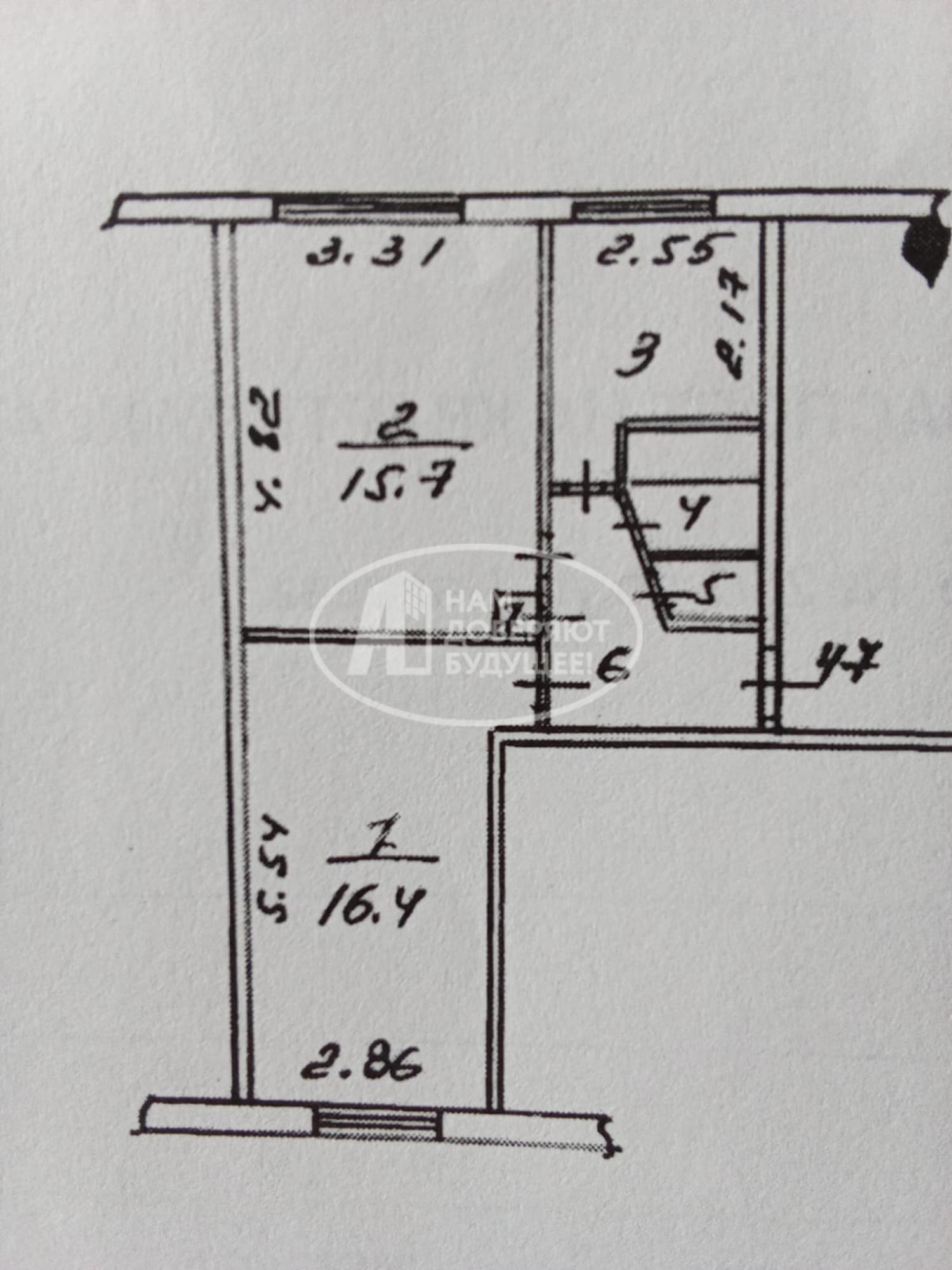 Купить квартиру за 2 450 000 рублей на улица Чапаева, 23/2