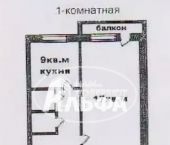 1-комн, 33.9кв м, этаж 1/5 улица Жуковского, 41