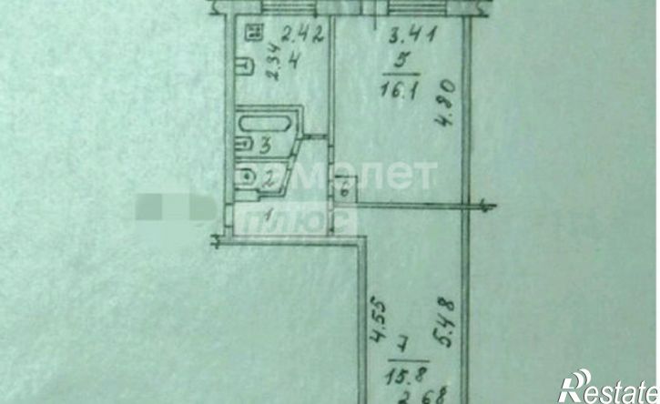 2-комн квартира Гознаковский пер, 6,  д. 6