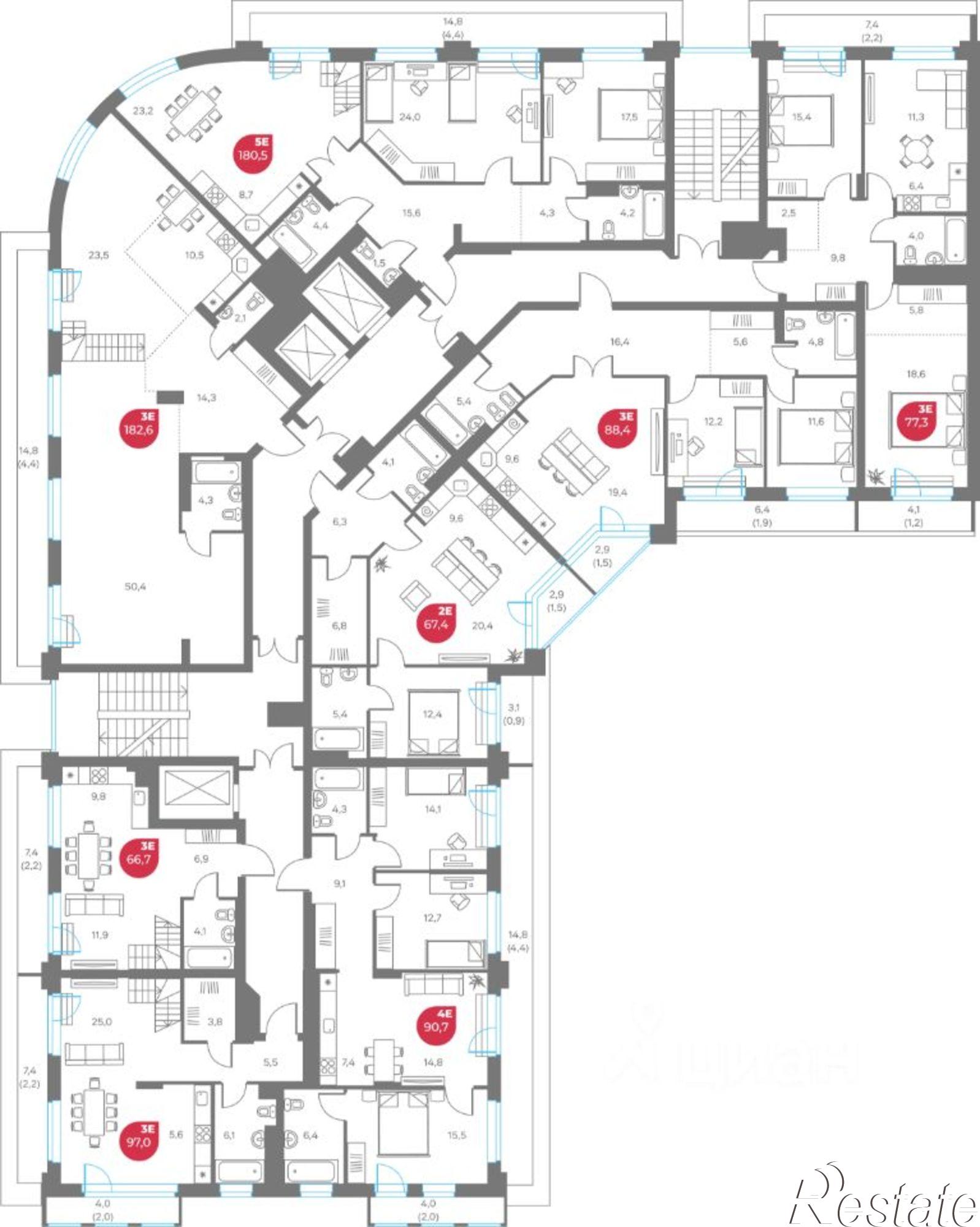 Купить квартиру за 82 170 000 рублей на Советская улица, 16А