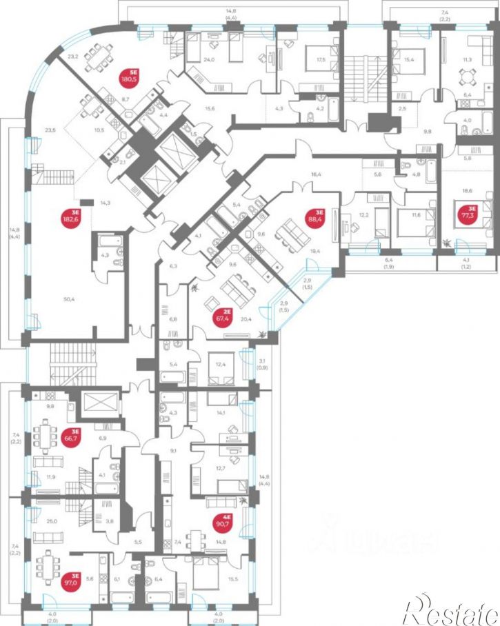 3-комн квартира в новом доме Советская улица, 16А