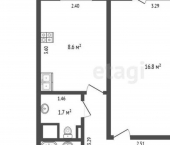 1-комн, 38кв м, этаж 5/10 улица Добролюбова, 1