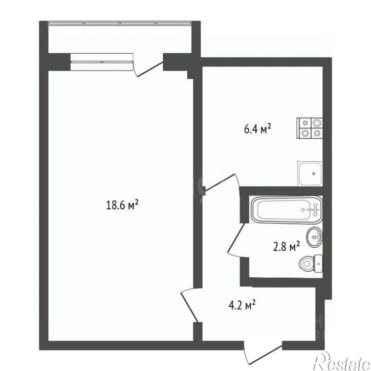 1-комн квартира ул Центральная, 15,  д. 15