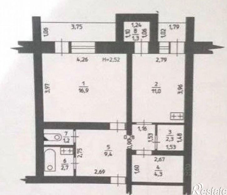 1-комн квартира ул Максима Горького, 59,  д. 59