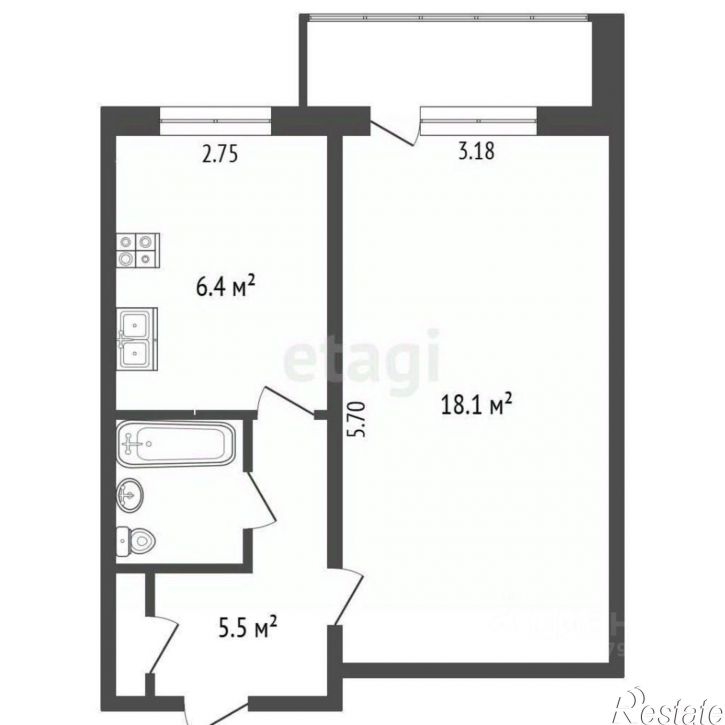 1-комн квартира бульвар Генерала Куприянова, 3,  д. 3