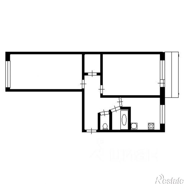 2-комн квартира Октябрьский проспект, 12,  д. 12