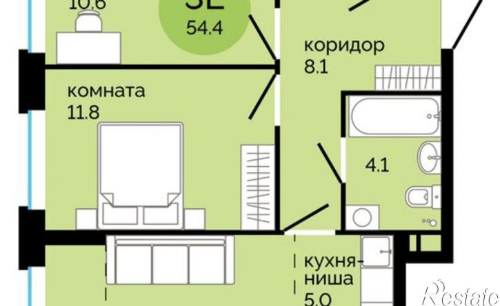 3-комн квартира в новом доме Пермь, улица Яблочкова, 5к4
