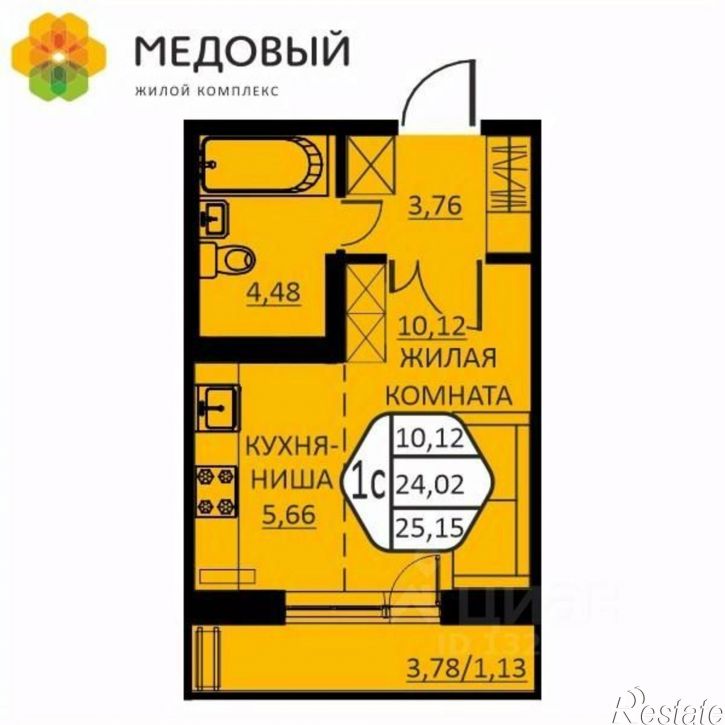 1-комн квартира в новом доме ул Г.Н.Нифантова, 12,  д. 12