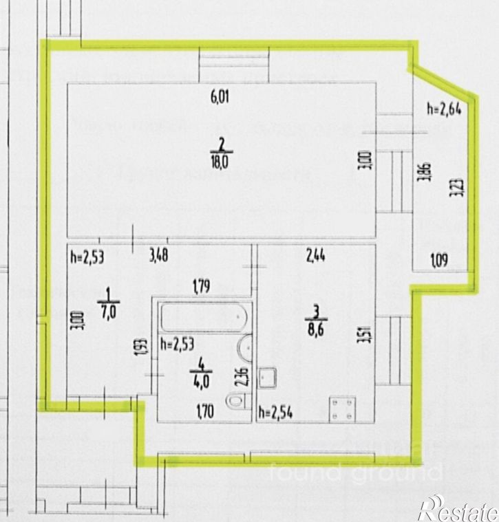 1-комн квартира ул Весенняя, 6,  д. 6
