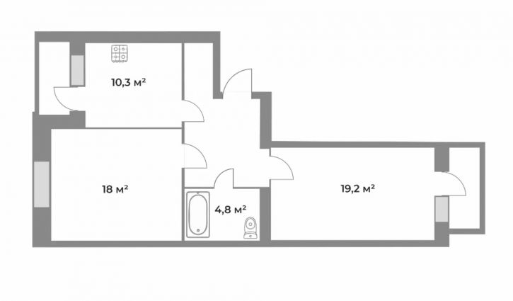 2-комн квартира Россия, Победы ул, 18