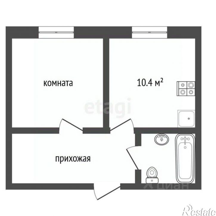 1-комн квартира городской округ Пермь, Пермь