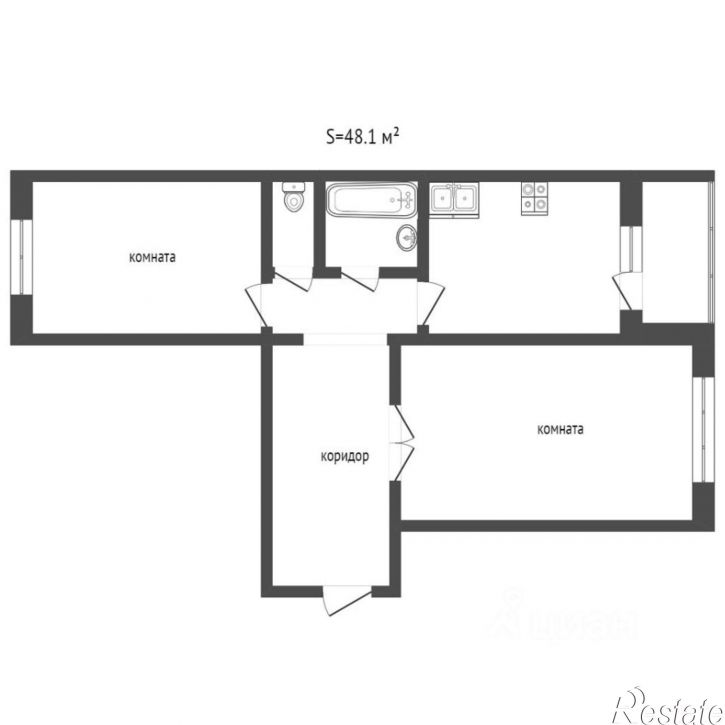 2-комн квартира ул Мира, 34,  д. 34
