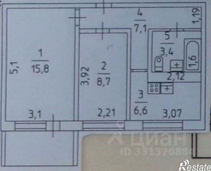 2-комн квартира ул Свободы, 3,  д. 3